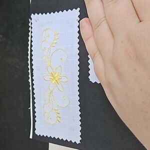 Handmade machine embroidery flower patch